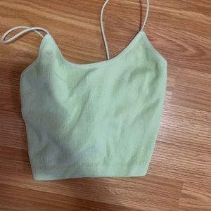 A cropped tank top